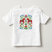 Schwedisches Dala Horses Red Toddler T-Shirt (Vorderseite)