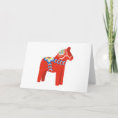 Schwedisches Dala-Pferd Karte (Vorderseite)