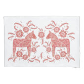 Schwedisches Dala Pferd rot und weiß Kissenbezug (Vorderseite-Links)