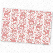 Schwedisches Dala Pferd rot und weiß Seidenpapier