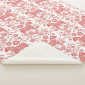 Schwedisches Dala Pferd rot und weiß Sherpadecke (3/4)