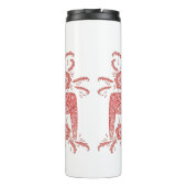 Schwedisches Dala Pferd rot und weiß Thermosbecher (Rückseite)