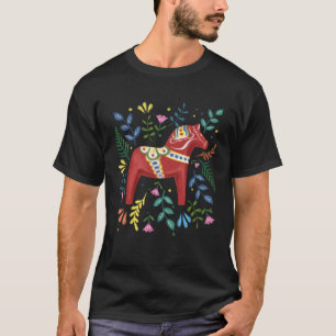 Schwedisches Dala-Pferd Volk Schweden Flagge Dalah T-Shirt
