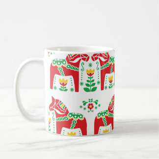 Schwedisches Dala-Pferd: Volkskunst Kaffeetasse