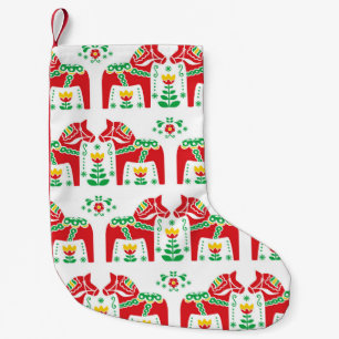 Schwedisches Dala Pferd: Volkskunst Kleiner Weihnachtsstrumpf