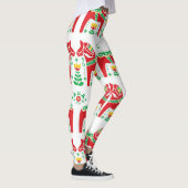 Schwedisches Dala Pferd: Volkskunst Leggings (Rechts)