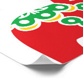 Schwedisches Dala Pferd: Volkskunst Poster (Ecke)