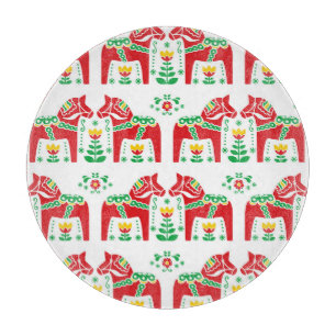 Schwedisches Dala Pferd: Volkskunst Schneidebrett