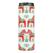 Schwedisches Dala Pferd: Volkskunst Thermosbecher (Rückseite)