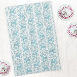 Schwedisches Dala Pferdervolk Art Aquamarin Green<br><div class="desc">Ein hübsches traditionelles schwedisches Dala Pferdemuster in aquamarinem Grün und Weiß.</div>