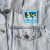 Schwedisches Eislauf-Duo Silhouette Button (Beispiel)