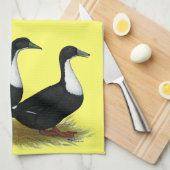 Schwedisches Enten-Schwarzes Küchentuch (Viertel Falte)