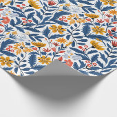 Schwedisches Folk Botanisch Geschenkpapier (Ecke)