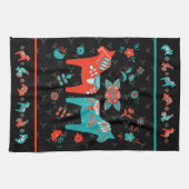 Schwedisches Folk Dala Pferd Geschirrtuch (Horizontal)