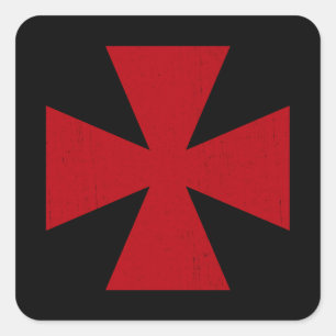 Schwedisches Freimaurer-Kreuz Quadratischer Aufkleber