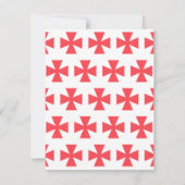 Schwedisches Freimaurerkreuz Einladung (Rückseite)