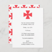 Schwedisches Freimaurerkreuz Einladung (Vorne/Hinten)