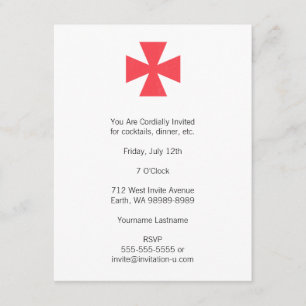 Schwedisches Freimaurerkreuz Einladung