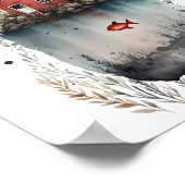 Schwedisches Hütte-Poster Poster (Ecke)