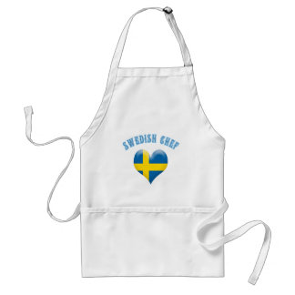 Schwedisches Kochs-Herz-geformte Flagge von Schürze