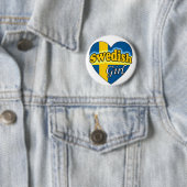 Schwedisches Mädchen Button (Beispiel)