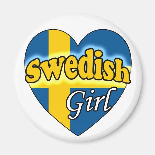 Schwedisches Mädchen Magnet (Vorne)