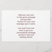 Schwedisches Massage-Foto - Daumendruck Flyer (Hinten)