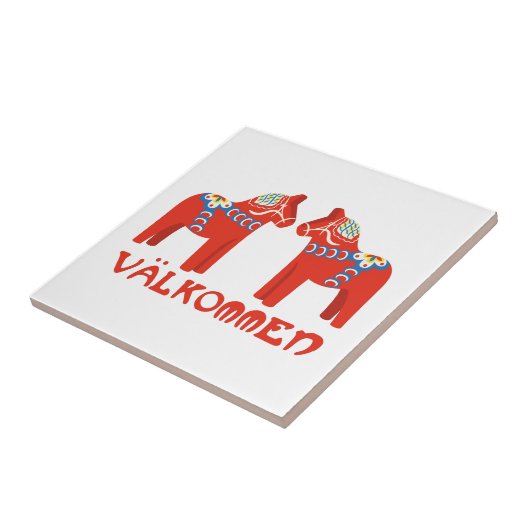 Schwedisches Pferd Fliese (Seite)