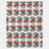 Schwedisches Skandinavier Dala Pferdegroßes Muster Fleecedecke (Vorderseite)