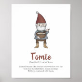 Schwedisches Tomate Gnome Definition Poster (Vorne)