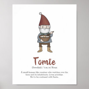 Schwedisches Tomate Gnome Definition Poster