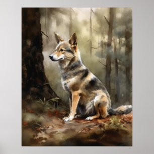 Schwedisches Vallhund Dog Art Print Poster