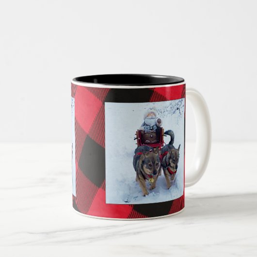 Schwedisches Vallhund-Hundebuch Zweifarbige Tasse (VorderseiteRechts)