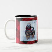 Schwedisches Vallhund-Hundebuch Zweifarbige Tasse (Links)