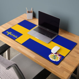 Schwedisches Wappen Schreibtischunterlage