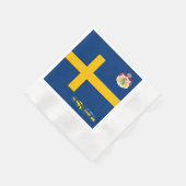 Schwedisches Wappen Serviette (Ecke)
