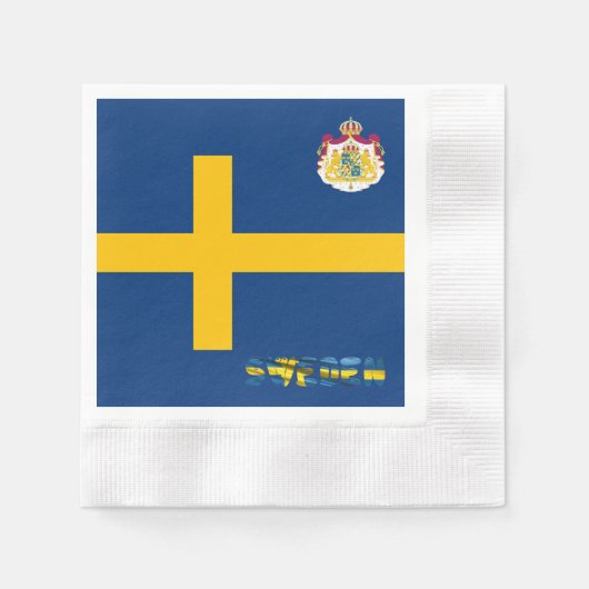 Schwedisches Wappen Serviette (Vorderseite)