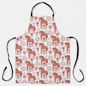 Schwedisches Weihnachts-Dala-Pferd Schürze (Vorderseite)