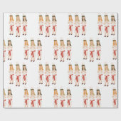 Schwedisches Weihnachtsmädchen Geschenkpapier (Flach)