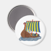 Schwedisches Wikingschiff Magnet (Vorderseite/Rückseite)