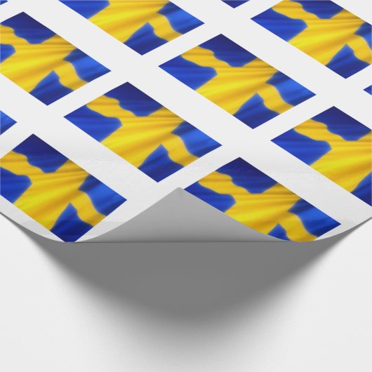 SCHWEDISH FLAG GESCHENKPAPIER (Ecke)