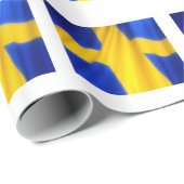 SCHWEDISH FLAG GESCHENKPAPIER (Rolleneckpunkt)