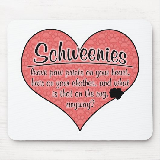 Schweenie Tatze druckt Hunde Humor Mousepad (Vorne)