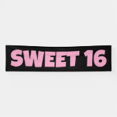 SCHWEET 16 BIRTHDAY BANNER PINK (Horizontal)