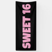 SCHWEET 16 BIRTHDAY BANNER PINK (Vertikal)