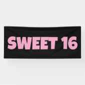 SCHWEET 16 BIRTHDAY BANNER PINK (Horizontal)