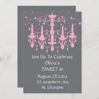 SCHWEET 16 GEBURTSTAG EINLADUNGSPINK EINLADUNG