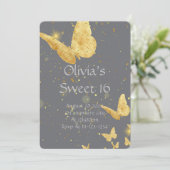 SCHWEET 16 GEBURTSTAG INVITATIONSGOLD SAVE THE DATE (Stehend Vorderseite)