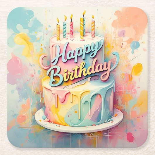 " SCHWEET FEIERN " RECHTECKIGER PAPPUNTERSETZER (Vorderseite)