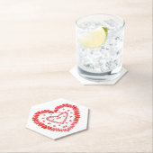 SCHWEET HEARTS Hexagon Paper Untersetzer (Vor Ort)